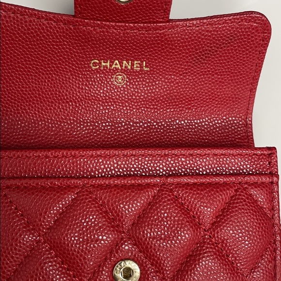 Chanel card case - red - mini wallet - Picture 4 of 9